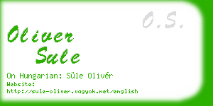 oliver sule business card